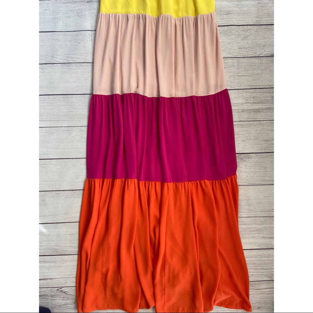 EXPRESS Color Block Maxi Dress - Picture 3 of 12